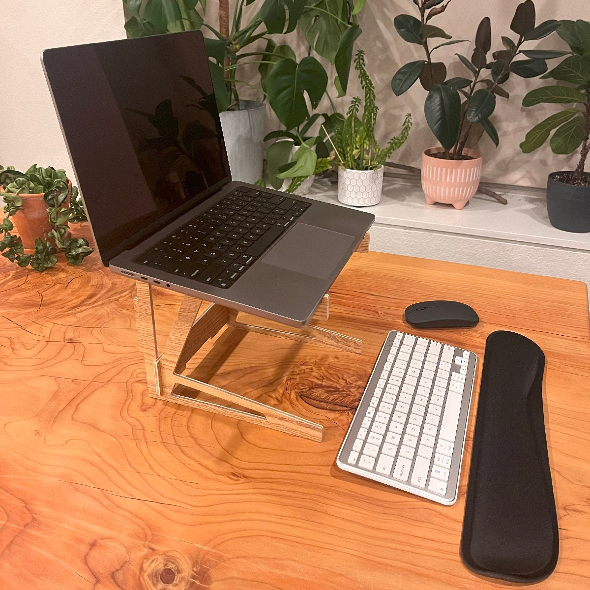 FlexVerk Natural Wood Laptop Riser