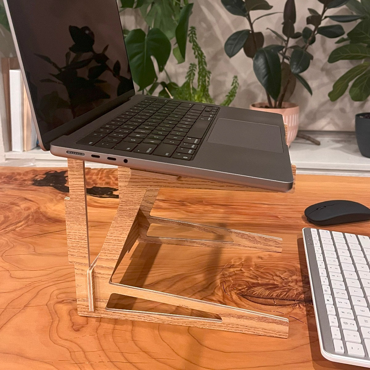 FlexVerk Natural Wood Laptop Riser