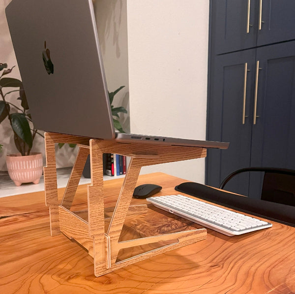 FlexVerk Natural Wood Laptop Riser